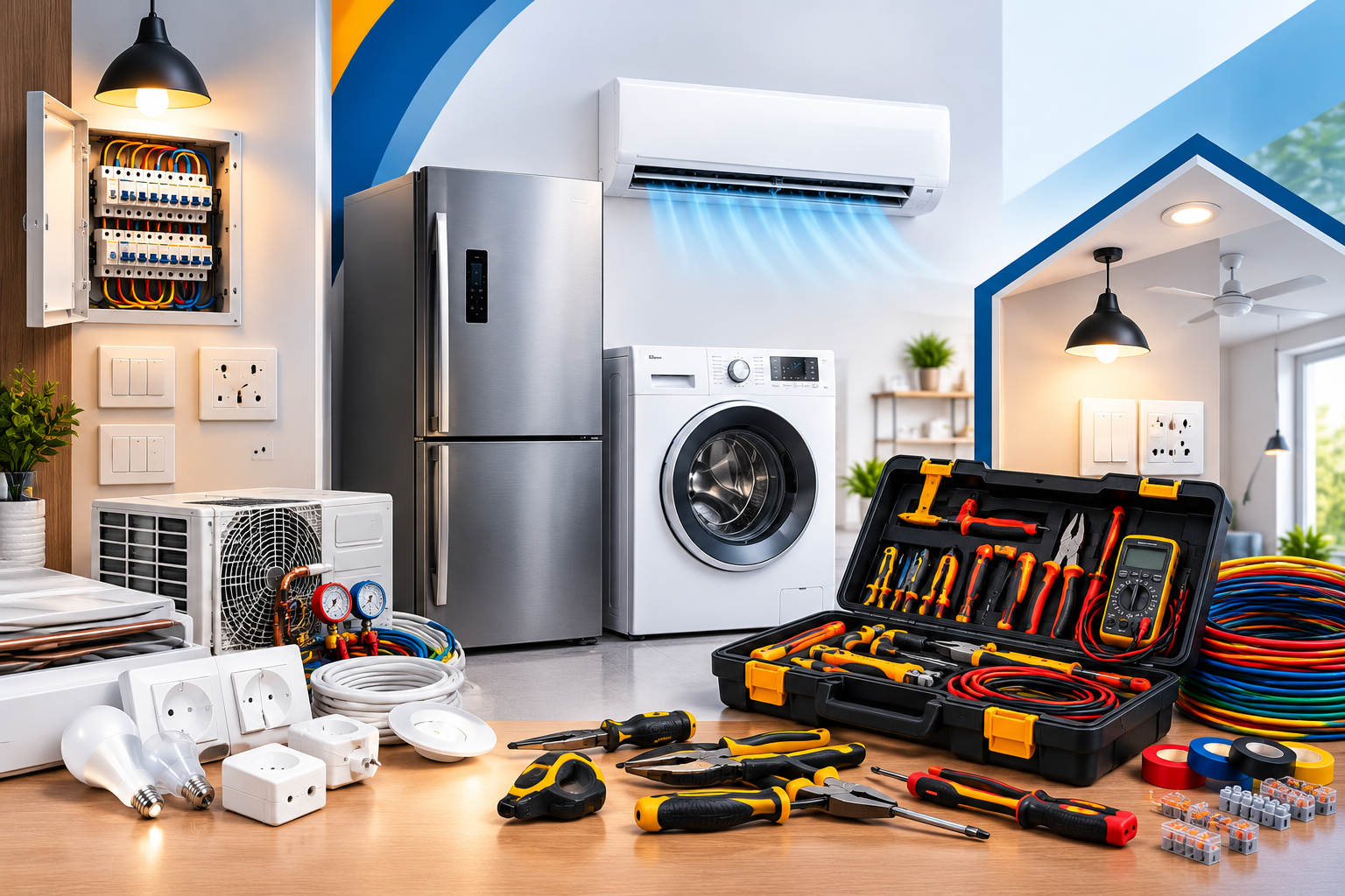Professional technician servicing home appliances and electronics in Jeddah
